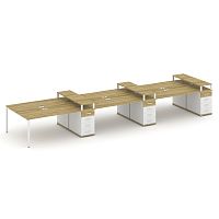 Бенч-система на 6 мест с 3 опорными тумбами Concept CN.DRS-476