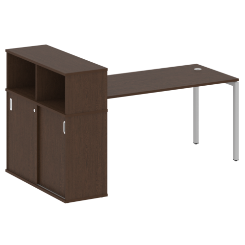 Стол офисный с шкафом-купе на П-обр. м/к Metal System Quattro 40БП.РС-СШК-3.4 фото 11