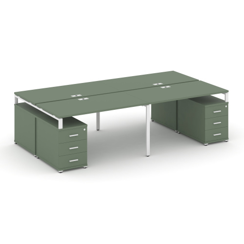 Бенч-система на 4 места с 2 опорными тумбами Concept CN.DRS-328 Бенч-система на 4 места с 2 опорными тумбами Concept CN.DRS-328