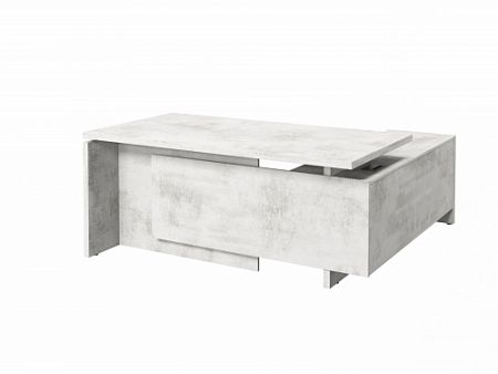 Стол с опорной тумбой FI-117L.DD Хромикс белый