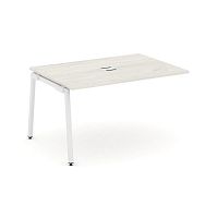 Style Project Проходной наб. элем. перег. стола SN-4A.NSPRG-001 Дуб Наварра/Металл Белый 980*980*750