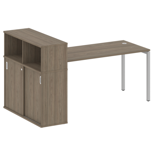 Стол офисный с шкафом-купе на П-обр. м/к Metal System Quattro 40БП.РС-СШК-3.4 фото 3